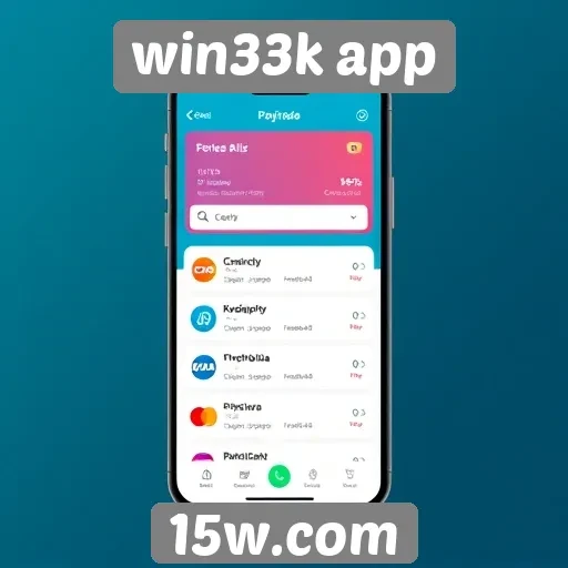 Opções de pagamento disponíveis no win33k app
