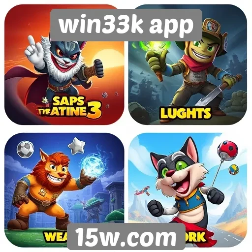 Tipos de jogos disponíveis no win33k app